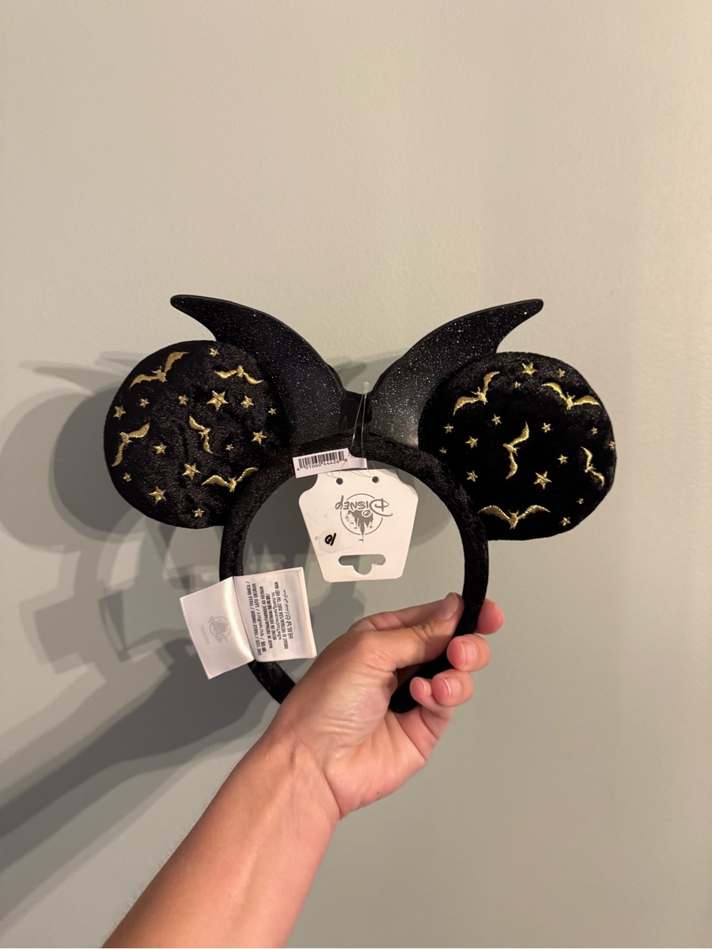 Disney Bat Minnie Ear Headband with Bow - Picture 2 of 2